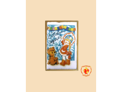 Купить пряник в шоколаде "С Новым годом, девочка с медвежонком", 700 грамм, фото