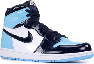 Nike Air Jordan Retro 1 Mid High (голубые с белым)