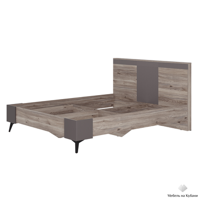 Кассандра КР-19 кровать 1,6 м Дуб смоки MF-14 (с основанием)