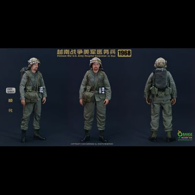 Санитар Армии США времен войны во Вьетнаме - Коллекционная ФИГУРКА 1/6 Vietnam War U.S. Army Hospital Corpsman in Hue 1968 (QOM-1046) - QORANGE QOTOYS