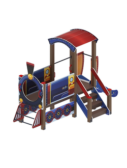 «Паровозик» (синий) ДИК 1.03.5.01-01 H=750 игровой комплекс