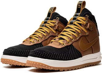 Nike Lunar Force 1 Duckboot Brown с мехом