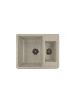 Мойка из искусственного мрамора MIXLINE ML-GM21 двухчашевая 485*600*190мм