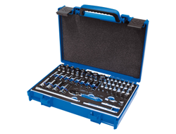 Набор торцевых головок с принадлежностями 1/4", шестигранные, 4-14 мм, 65 предметов KING TONY 2565MRV