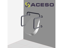 Поручень настенный опорный 500х600х400 мм для писсуара, 4 точки опоры