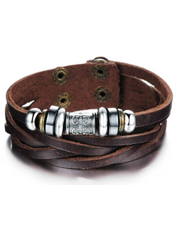 Двойной кожаный браслет "Traveler №2"