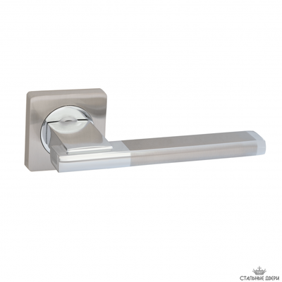 Ручка на квадратном основании  VETTORE R06.142 SN/CP (Сатин/Хром)