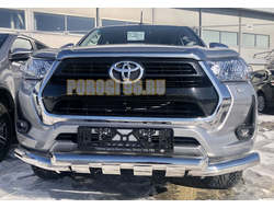 Защита переднего бампера (G) d76 для Toyota Hilux 2020-