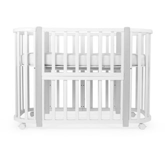 Кроватка-трансформер 5в1 Sweet Baby Palermo Белый / Серый (маятник)