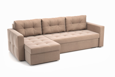 ГРЕЙС угловой диван ULTRA COCOA светло-коричневый (Софт)