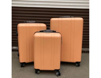 Комплект из 3х чемоданов Поликарбонат Olard S,M,L оранжевый