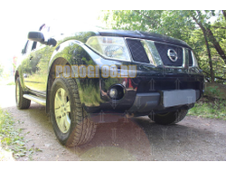 Защита радиатора Nissan Pathfinder III 2004-2010/Navara III (D40) 2005-2010 black низ