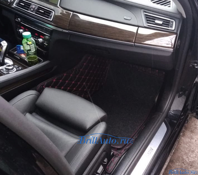 3D коврики в салон BMW 7 серия из экокожи
