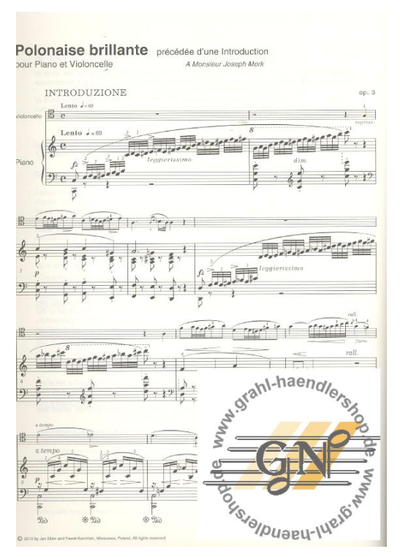 Chopin, Fr?d?ric. Works for piano and cello. National Edition vol.23 A 16