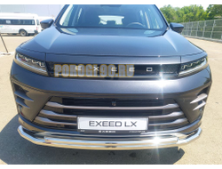 Защита переднего бампера двойная d60/42 для CheryExeed LX (2022-...)