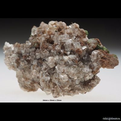 Конихальцит и кальцит. Цумеб. Намибия. 54*35*23мм.