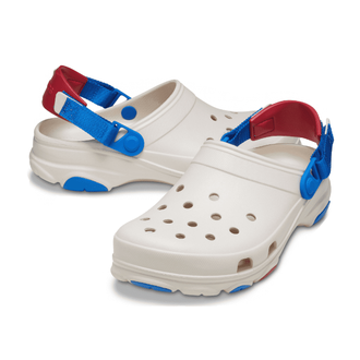 Crocs red white and blue sales
