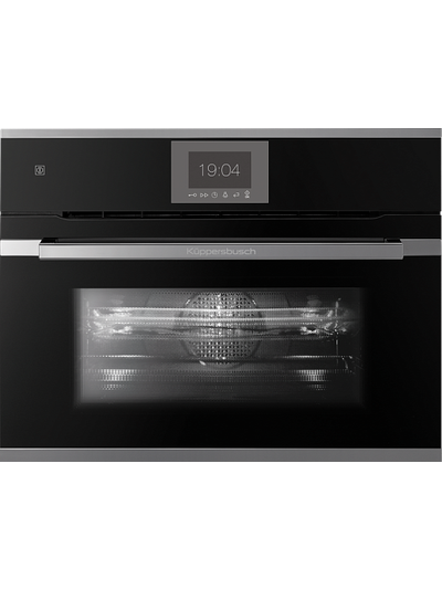 Компактный духовой шкаф с микроволнами Kuppersbusch CBM 6550.0 S3 Silver Chrome