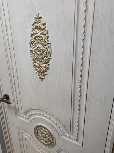 VFD. GRETA/ BIANCO CLASSIC PG. ГРЕТА/ БЬЯНКО КЛАССИК-ПАТИНА ЗОЛОТО. ПОЛОТНО ГЛУХОЕ