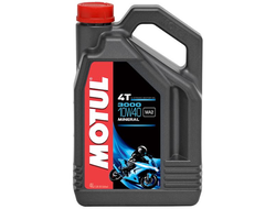 Масло моторное для 4-x тактных двигателей Motul 10W40 3000 4T SL/MA2 - 4 Л (107693)