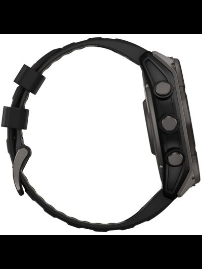 Часы Garmin Fenix 8 —51mm Solar Sapphire Carbon Gray DLC Titanium Black / Pebble Gray