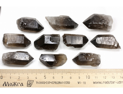 Кварц дымчатый, раухтопаз, кристаллы в ассортименте, Бразилия (32-35 мм, 10-15 г) №35758