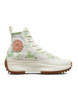 Кеды Converse Run Star Hike Platform Crafted Jacquard на платформе зеленые высокие 172715C