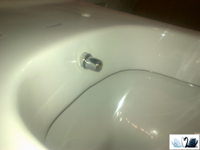 Напольный унитаз-биде Creavit Klasik с серым диагональным декором. Стиль Ретро.