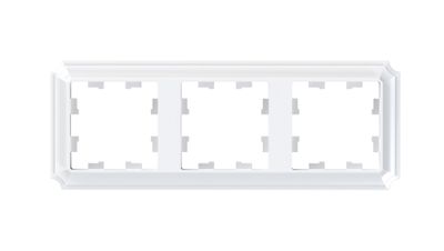 ATLASDESIGN ANTIQUE 3-постовая РАМКА, БЕЛЫЙ - ATN100103