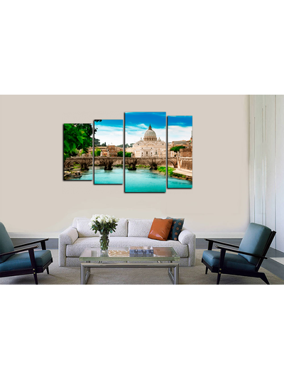 Модульная картина &quot;Древний мост&quot;