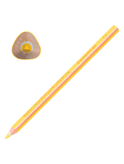 Карандаш цветной утолщенный STAEDTLER "Noris club", трехгранный, грифель 4 мм, желтый, 1284-1, 6 штук
