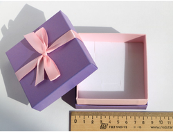 Футляр картонный с лентой на крышке 85*85*41 мм №10699