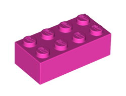 Brick 2 x 4, Dark Pink (3001 / 4119699 / 4205151 / 4229355 / 4497167 / 6248847)