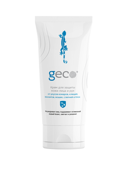 Крем для защиты кожи лица и рук от укусов комаров, клещей, москитов, мошек, слепней и блох «GECO»