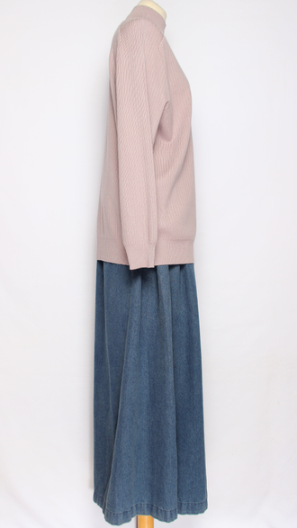 Джемпер "УЗКАЯ РЕЗИНКА С ДЛИННЫМ РУКАВОМ " 21054 бежевый, черный, лаванда, белый, графит р.50-54