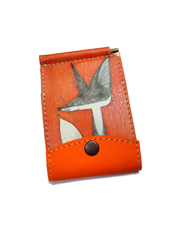 Портмоне-зажим с принтом "Рыжая лиса"