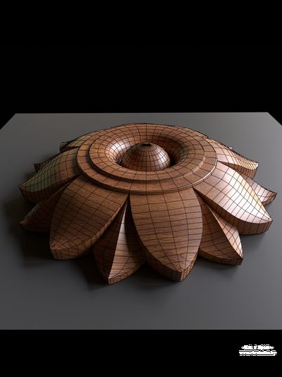 Резная розетка 3d model