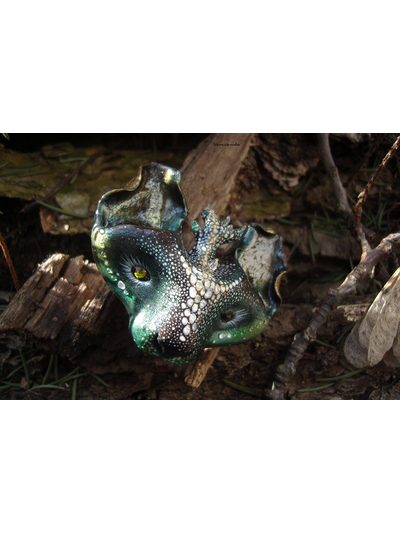 &quot;КотоВолк (Котовий ЛосеВолк) из рода котов-единорогов&quot; - брошь в лесном стиле