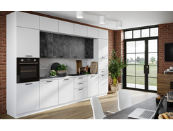 Композиция Модульной кухни Равенна Смарт Мрамор серый/белый