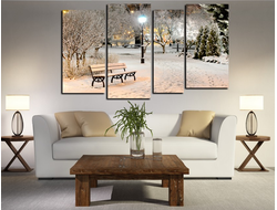 Модульная картина "Зимний парк"