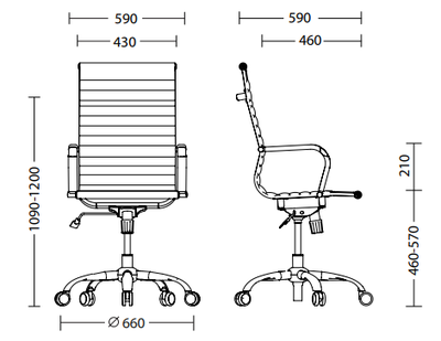 Кресло руководителя SLIM HB