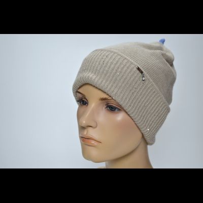 Шапка Vizio SS 1399 CRY бежевая двухсторонняя