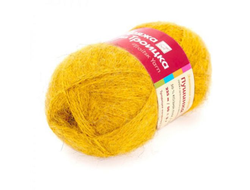 Пряжа из Троицка Пушинка  Пряжа для вязания Пушинка Троицкой фабрики 65% шерсть, 50% козий пух моточки по 50 грамм длина нити 225 метровцвет Желтый