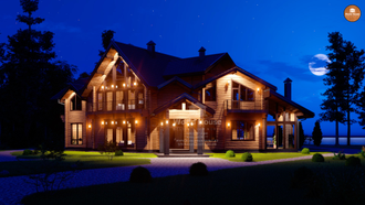 Шикарный дом из клееного бруса - проект №98