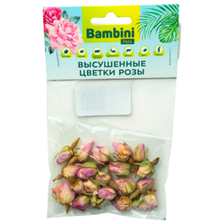 Bambini Pets (Бамбини Петс) Лакомство высушенные цветы розы для грызунов и кроликов, 10 г