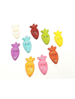 Пуговицы детские микс, морковки