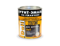 Гладкие грунт-эмали по ржавчине 3 в 1 DALI® 2 литра