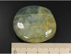 Берилл голубой (Аквамарин), полировка плоская, Бразилия (40*37*9 мм, 26 г) №35649