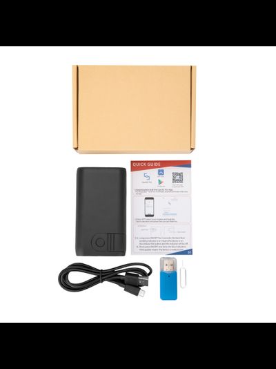 DE/AR6 Wi-Fi аудио диктофон, встроенный регистратор, доступ с мобильного (CamSC Pro), Непрерывная запись - режим - 3,5 дня. Режим А - 5 месяцев, Режим В до 9 месяцев.