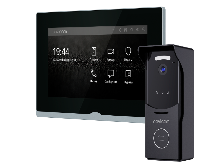 IMPULSE 7 IP WIFI KIT BLACK - комплект из 7" HD сенсорного WIFI монитора и вызывной панели с считыва